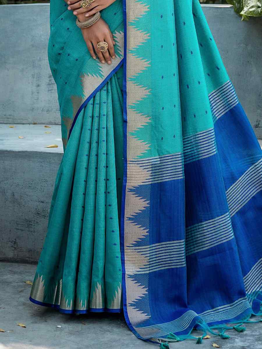 Rama Raw Silk Handwoven Casual Festival Classic Style Saree