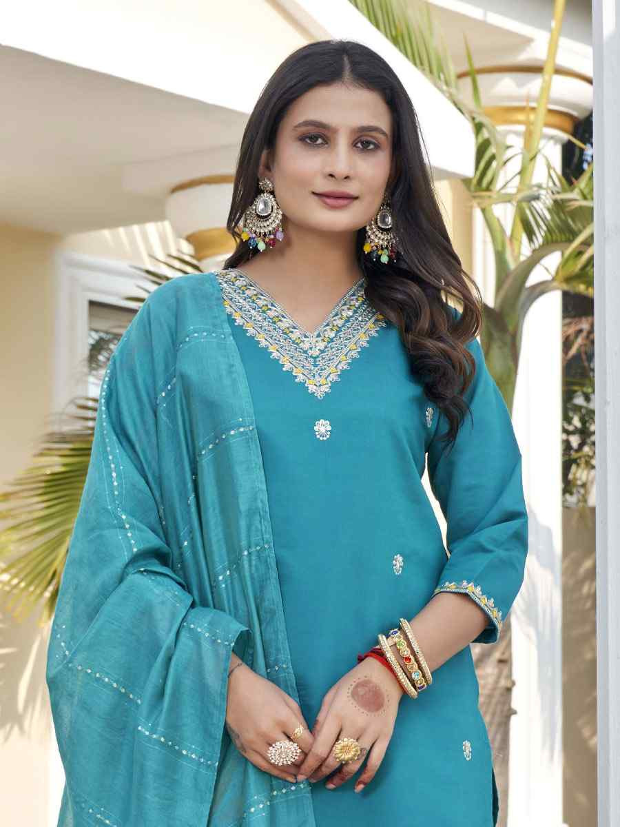 Rama Roman Silk Embroidery Party Wedding Festival Casual Ready Pant Salwar Kameez