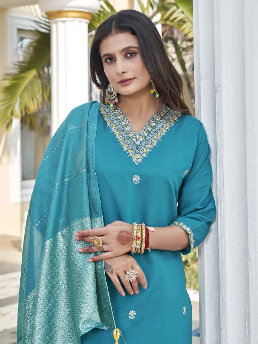 Rama Roman Silk Embroidery Party Wedding Festival Casual Ready Pant Salwar Kameez