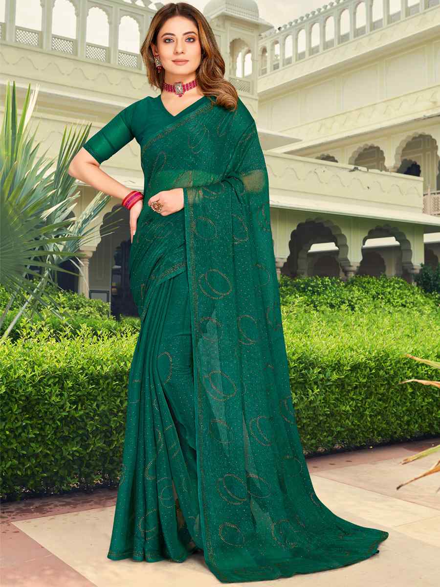 Rama Simmer Silk Handwoven Casual Festival Classic Style Saree