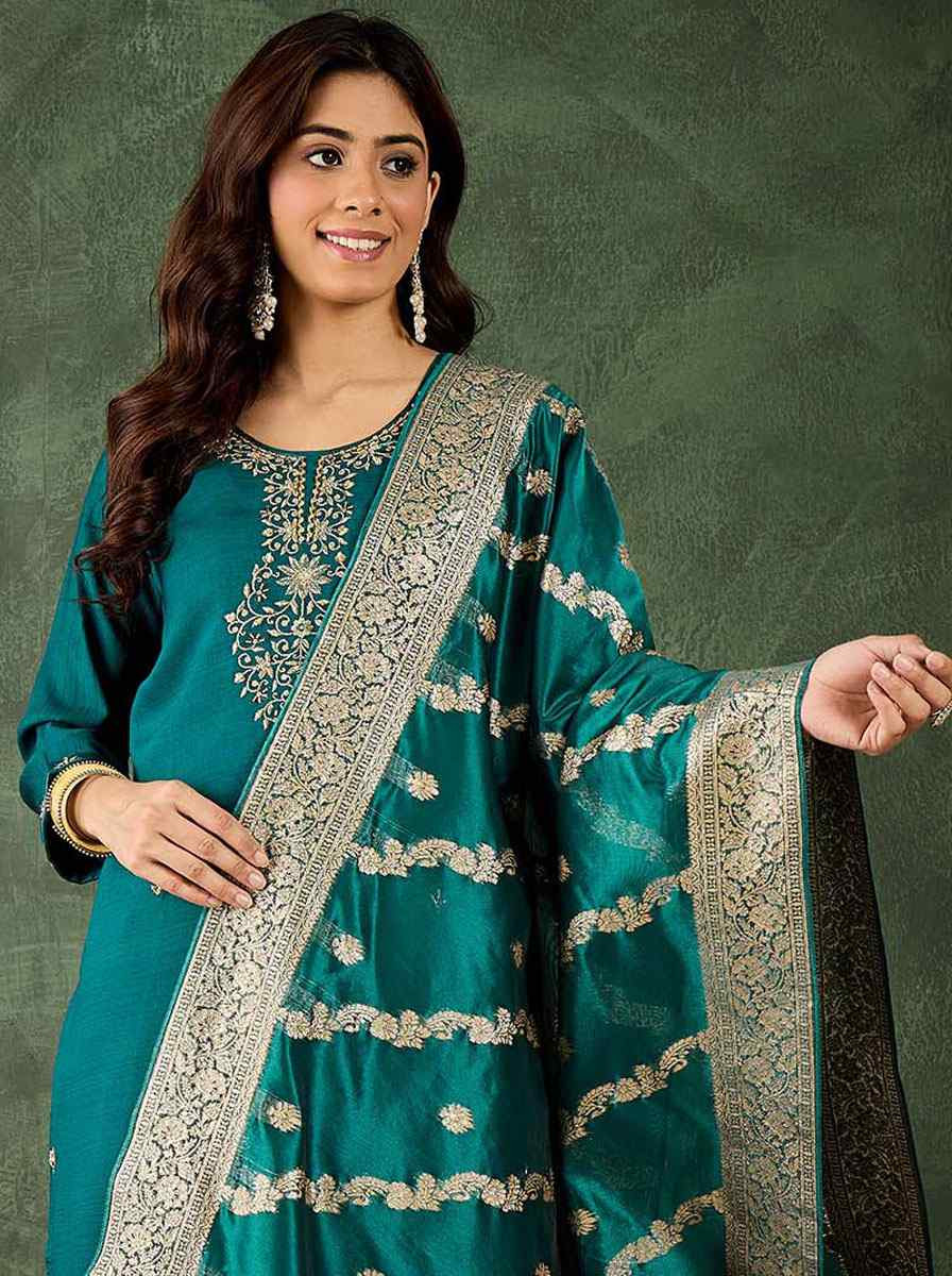 Rama Viscose Rayon Embroidery Party Wedding Festival Casual Ready Pant Salwar Kameez