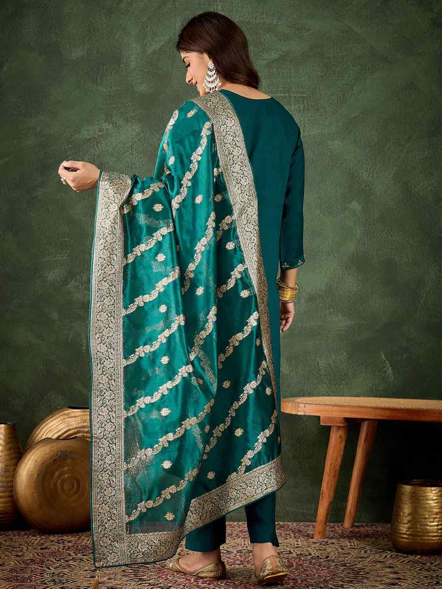 Rama Viscose Rayon Embroidery Party Wedding Festival Casual Ready Pant Salwar Kameez