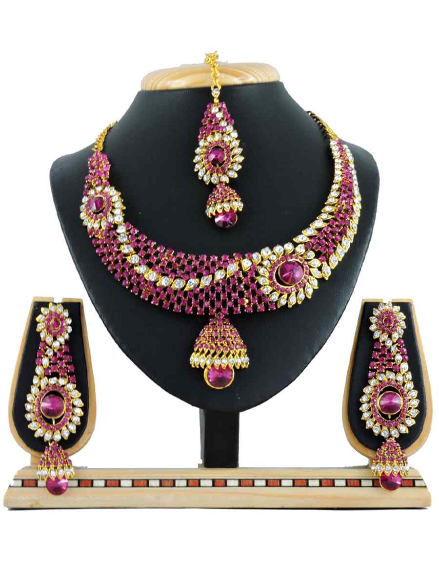 Rani Alloy Festival Wear Diamonds Necklace