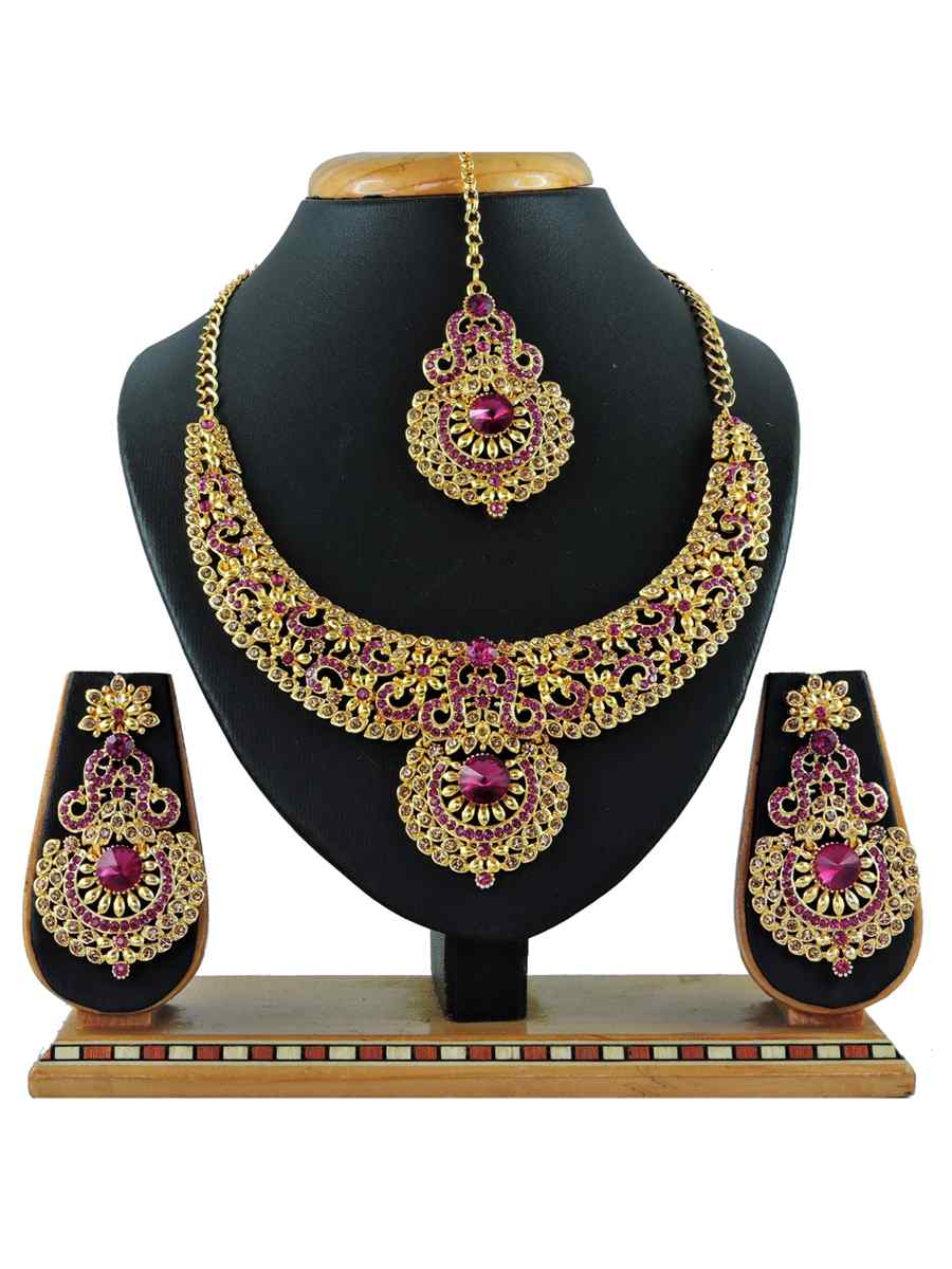 Rani Alloy Festival Wear Kundan Necklace