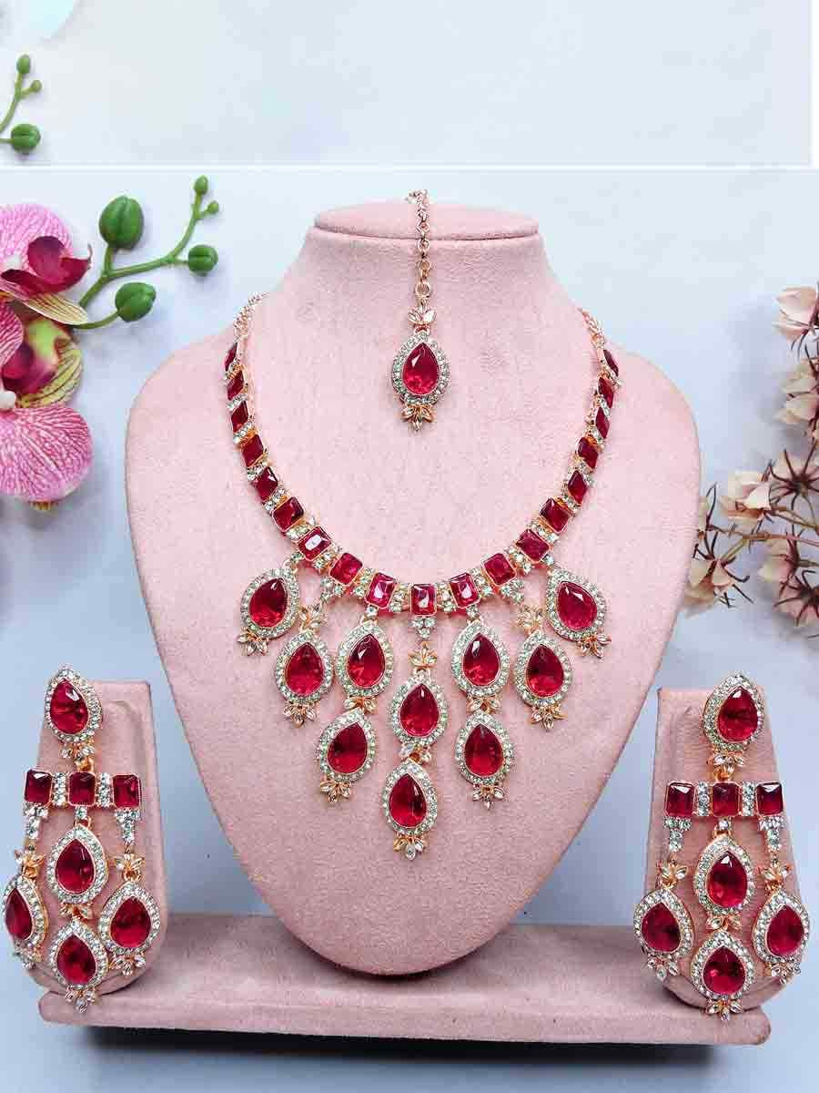 Rani Alloy Metal Festival Wear Kundan Necklace