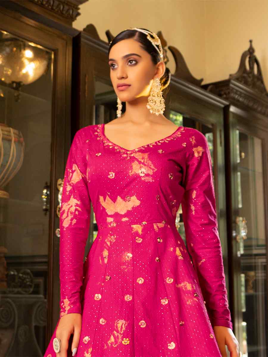 Rani Cotton Embroidered Party Wedding Gown