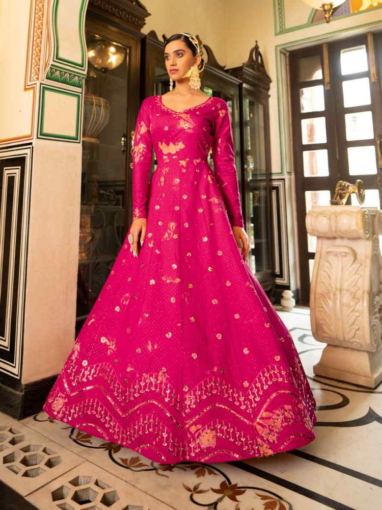 Rani Cotton Embroidered Party Wedding Gown