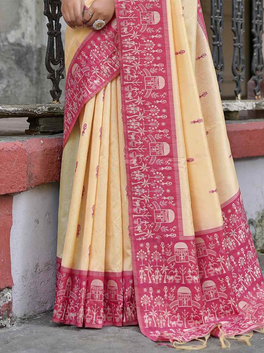 Rani Raw Silk Handwoven Casual Festival Classic Style Saree