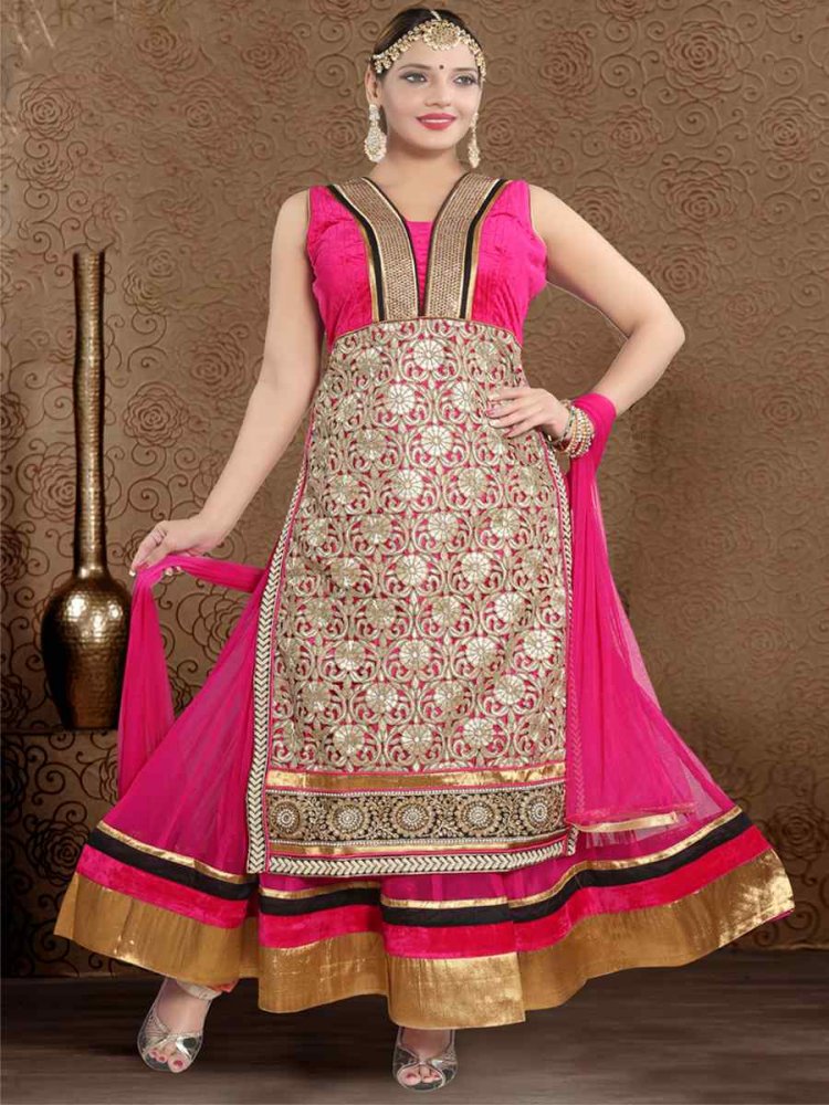 Rani Soft Net Printed Festival Casual Gown