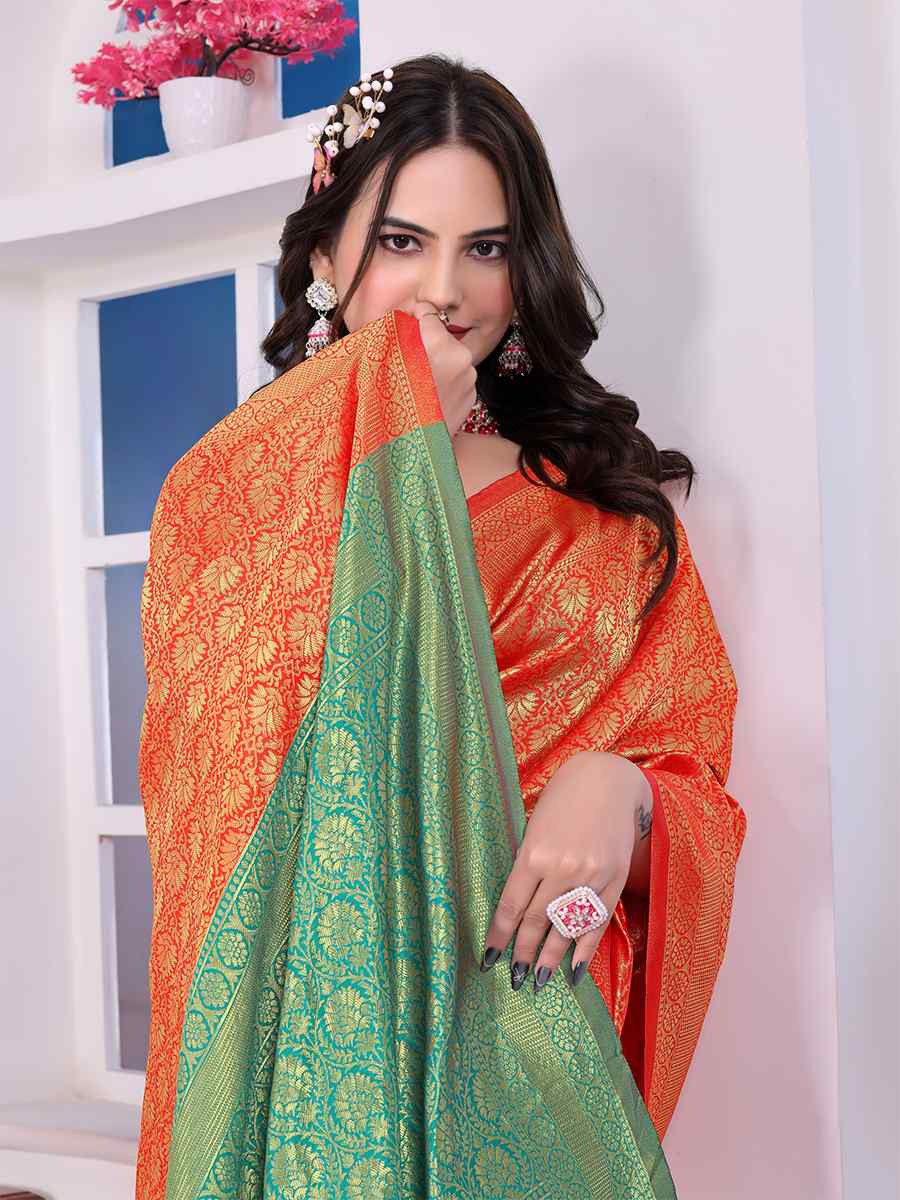 Red Banarasi Silk Handwoven Festival Wedding Fancy Heavy Border Saree