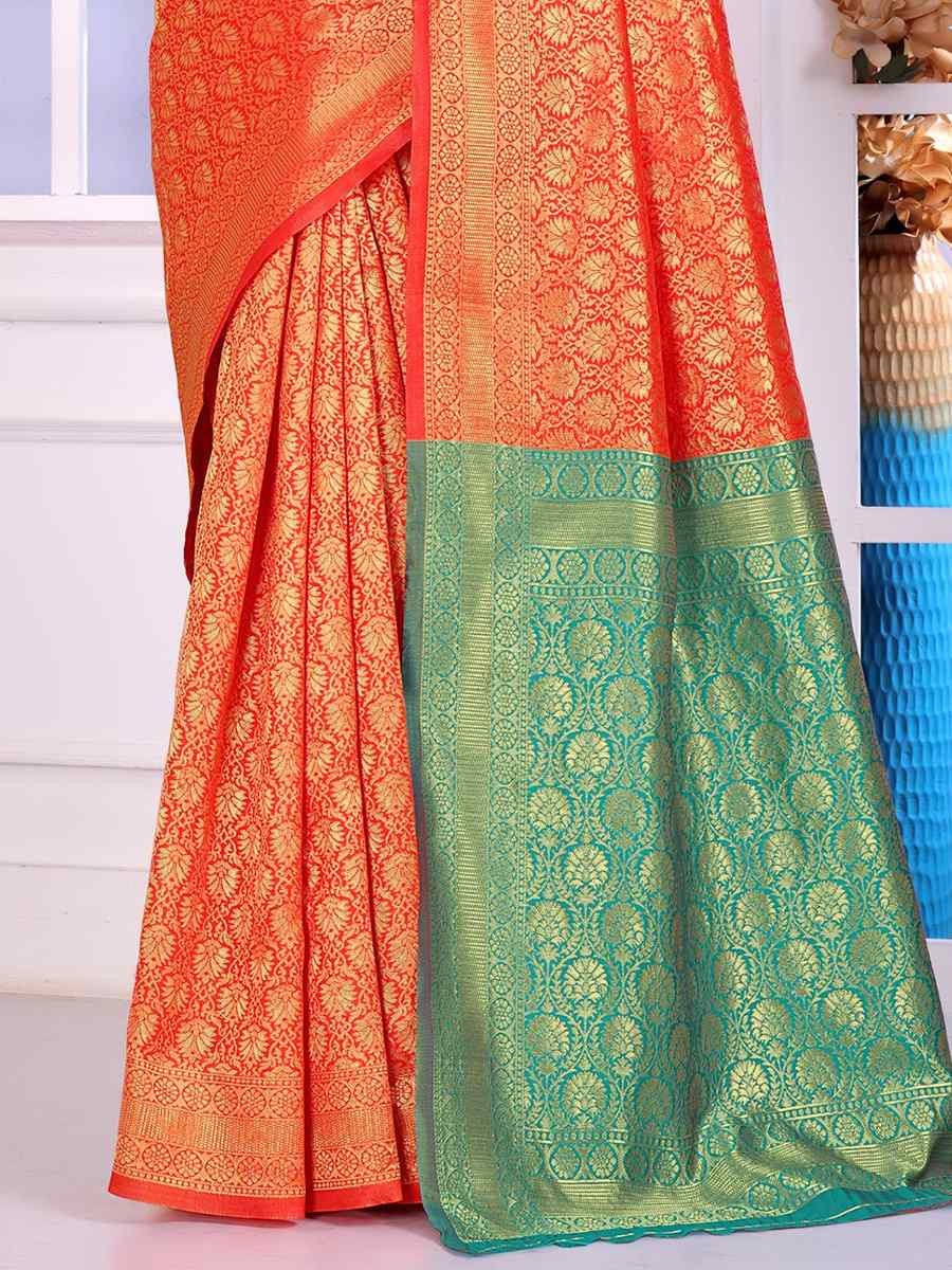 Red Banarasi Silk Handwoven Festival Wedding Fancy Heavy Border Saree