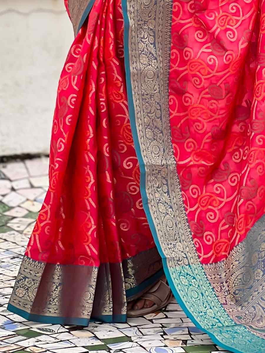 Red Patola Silk Handwoven Casual Reception Festival Wedding Fancy Classic Style Sarees