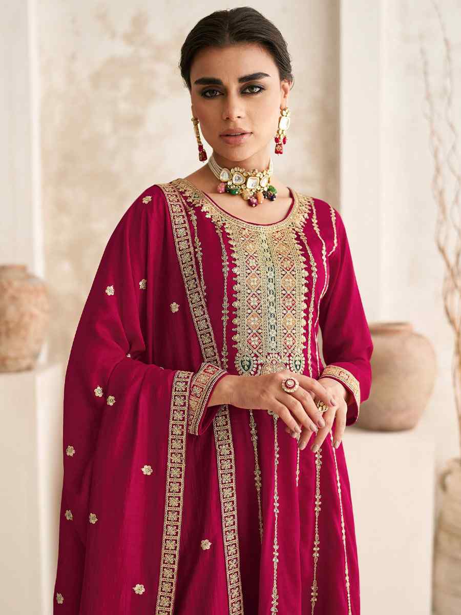 Red Premium Silk Embroidered Festival Wedding Patiala Salwar Kameez