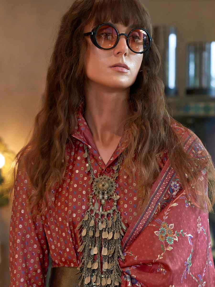 Red Silk Printed Festival Casual Wedding Cocktail Party Fancy Classic Heavy Border Saree