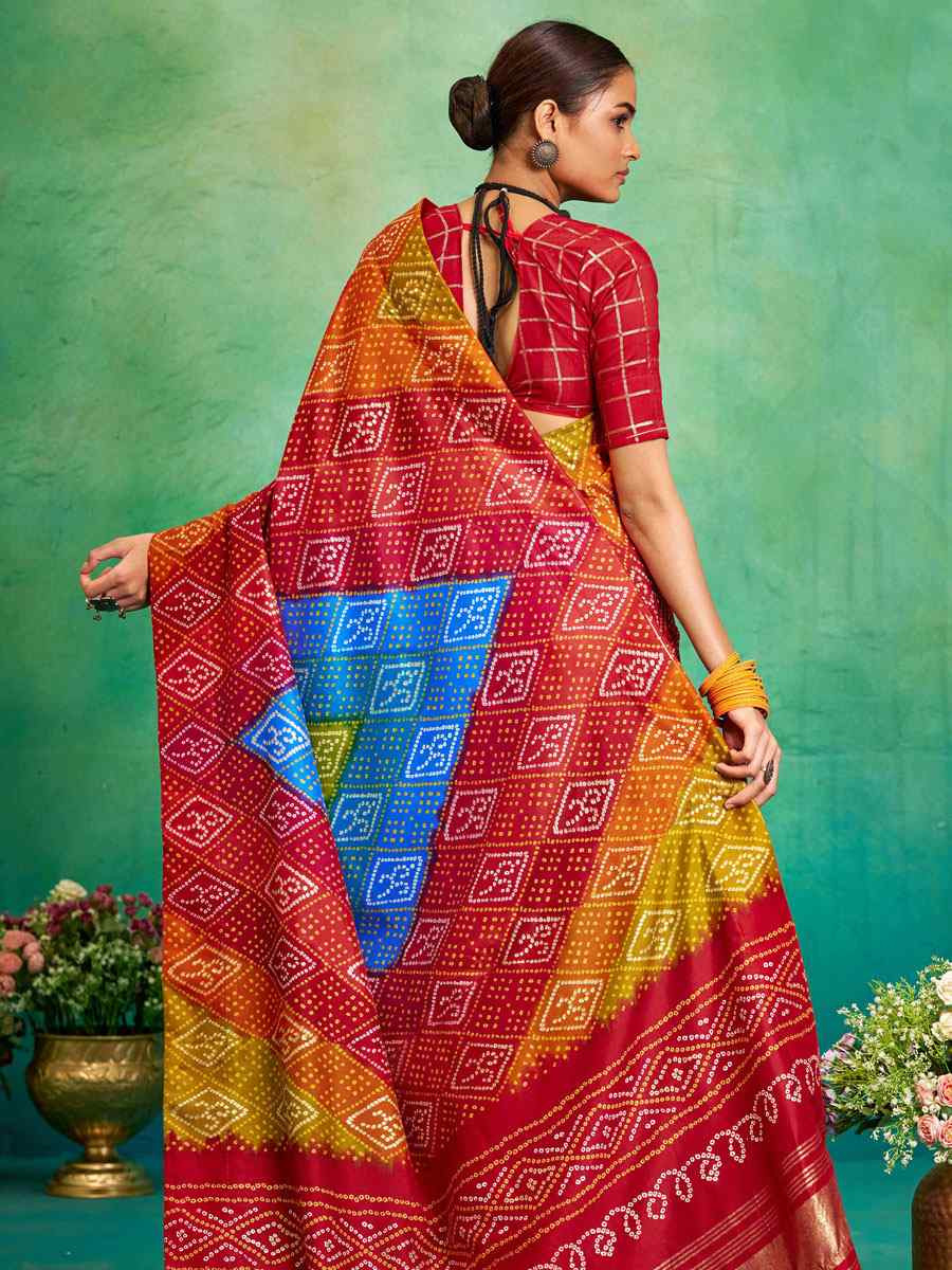 Red Velvet Tussar Silk Printed Causal Reception Festival Wedding Fancy Classic Style Saree