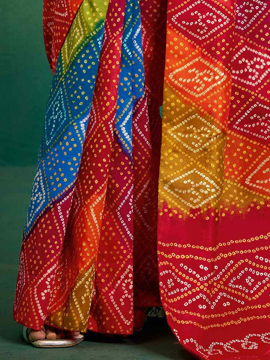 Red Velvet Tussar Silk Printed Causal Reception Festival Wedding Fancy Classic Style Saree