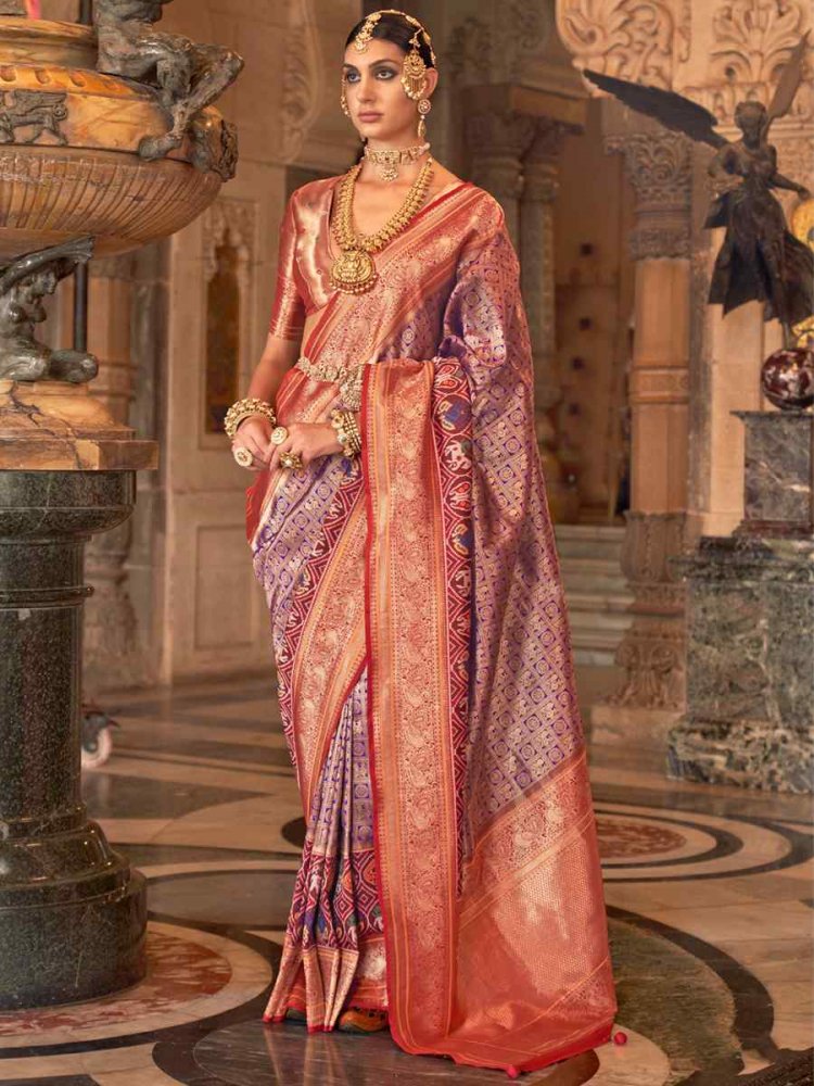 Rose Pink Banarasi Silk Handwoven Wedding Festival Heavy Border Saree