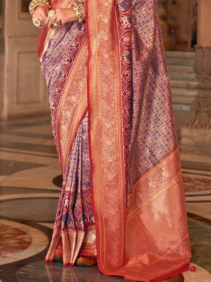 Rose Pink Banarasi Silk Handwoven Wedding Festival Heavy Border Saree