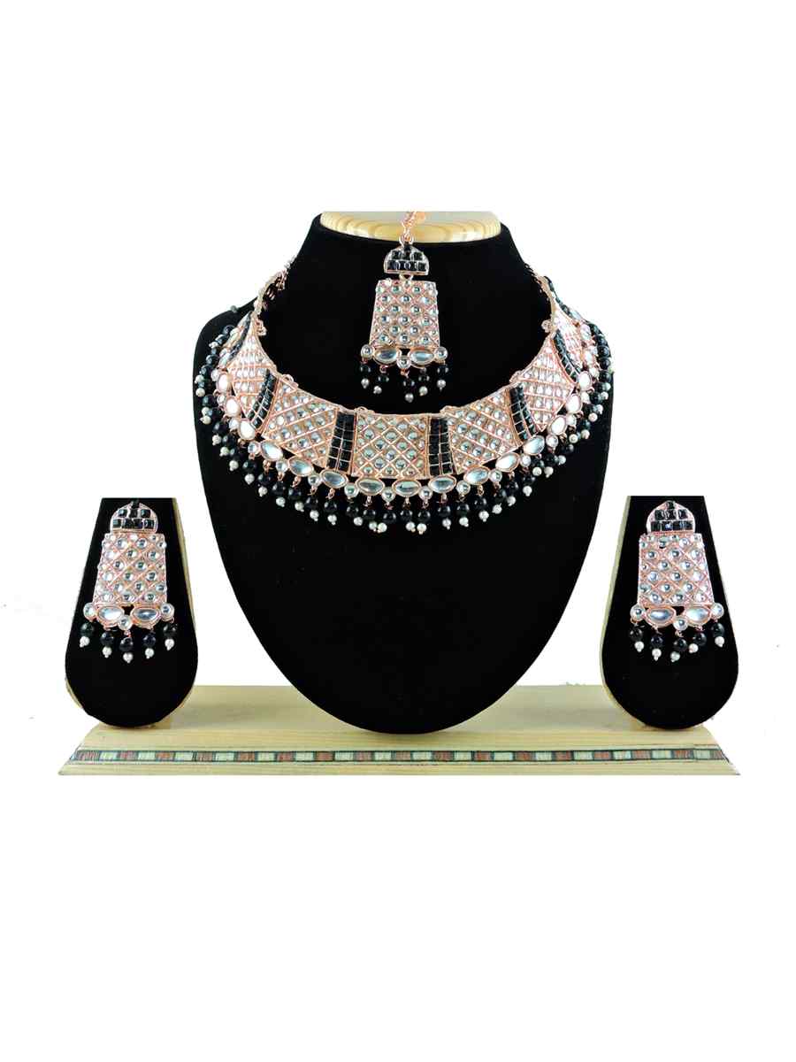 RoseBlack Alloy Festival Wear Diamonds Necklace