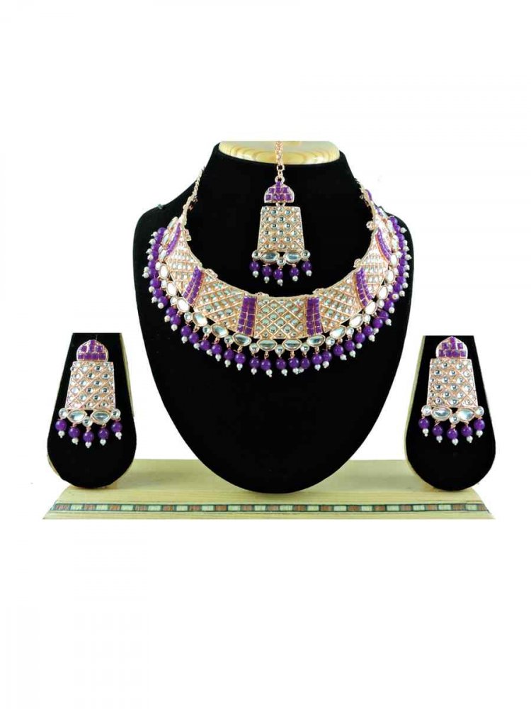 RosePurpl Alloy Festival Wear Diamonds Necklace