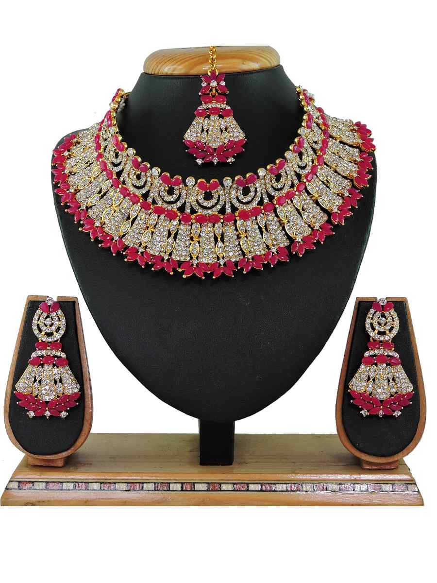 Ruby Alloy Festival Wear Kundan Necklace