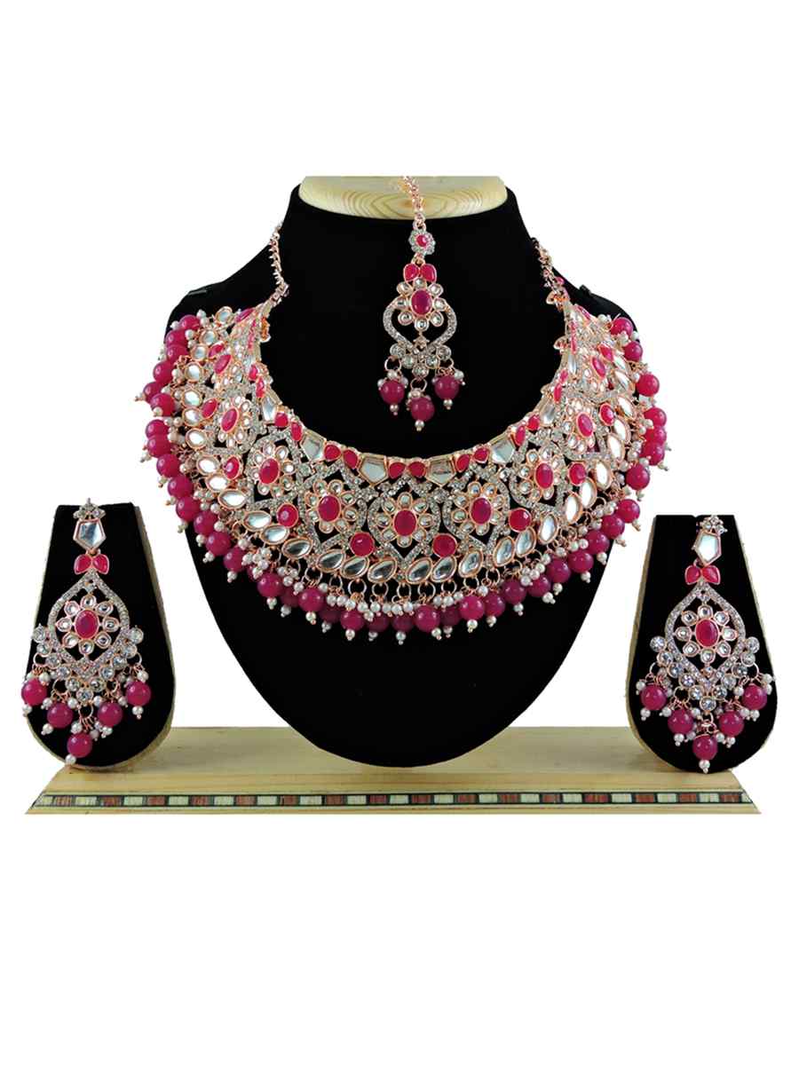Ruby Alloy Festival Wear Kundan Necklace