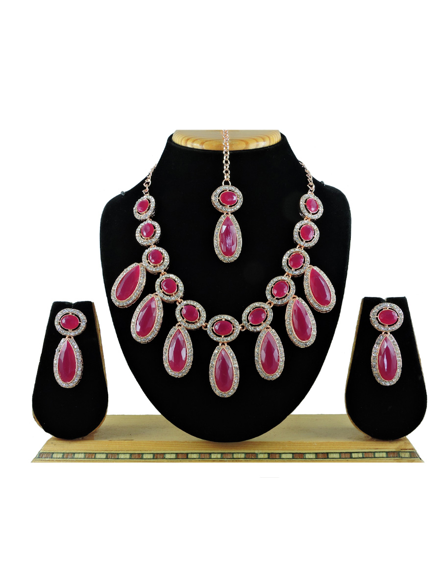 Ruby Alloy Festival Wear Kundan Necklace