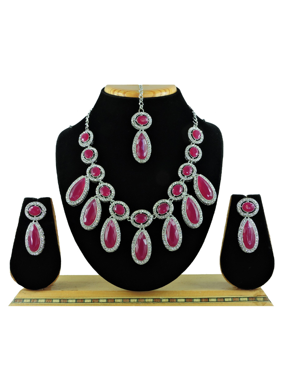 Ruby Alloy Festival Wear Kundan Necklace