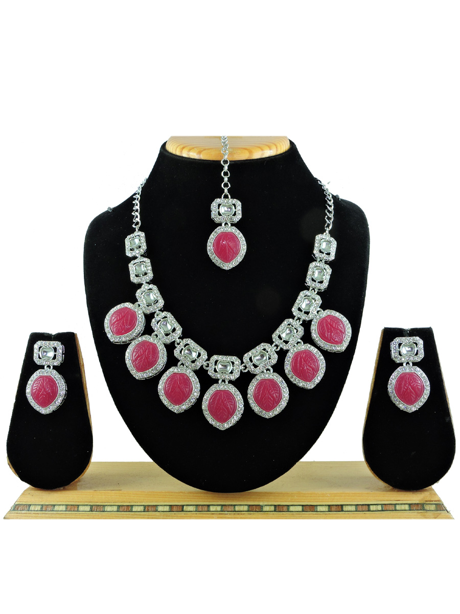 Ruby Alloy Festival Wear Kundan Necklace