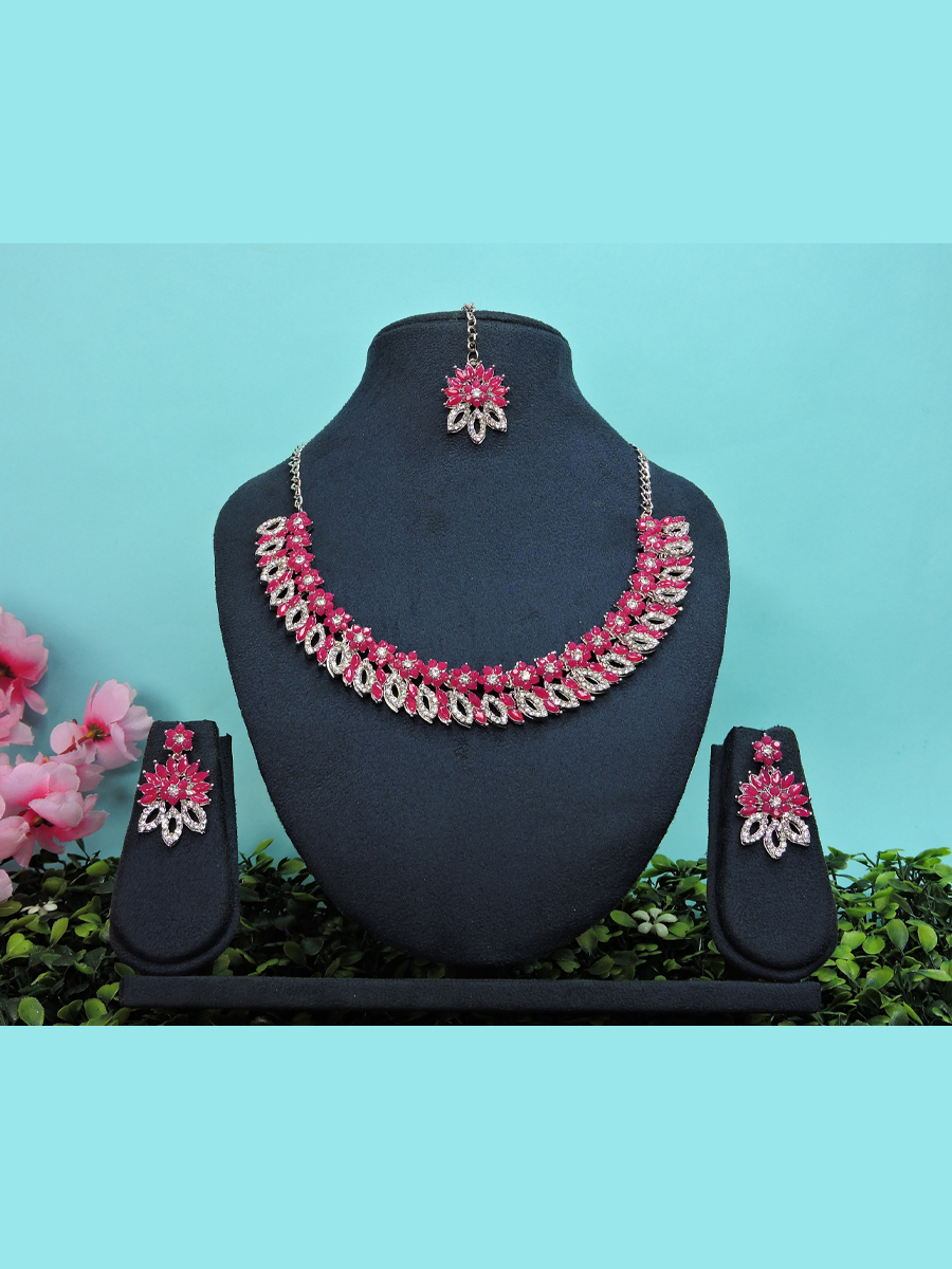 Ruby Alloy Festival Wear Kundan Necklace