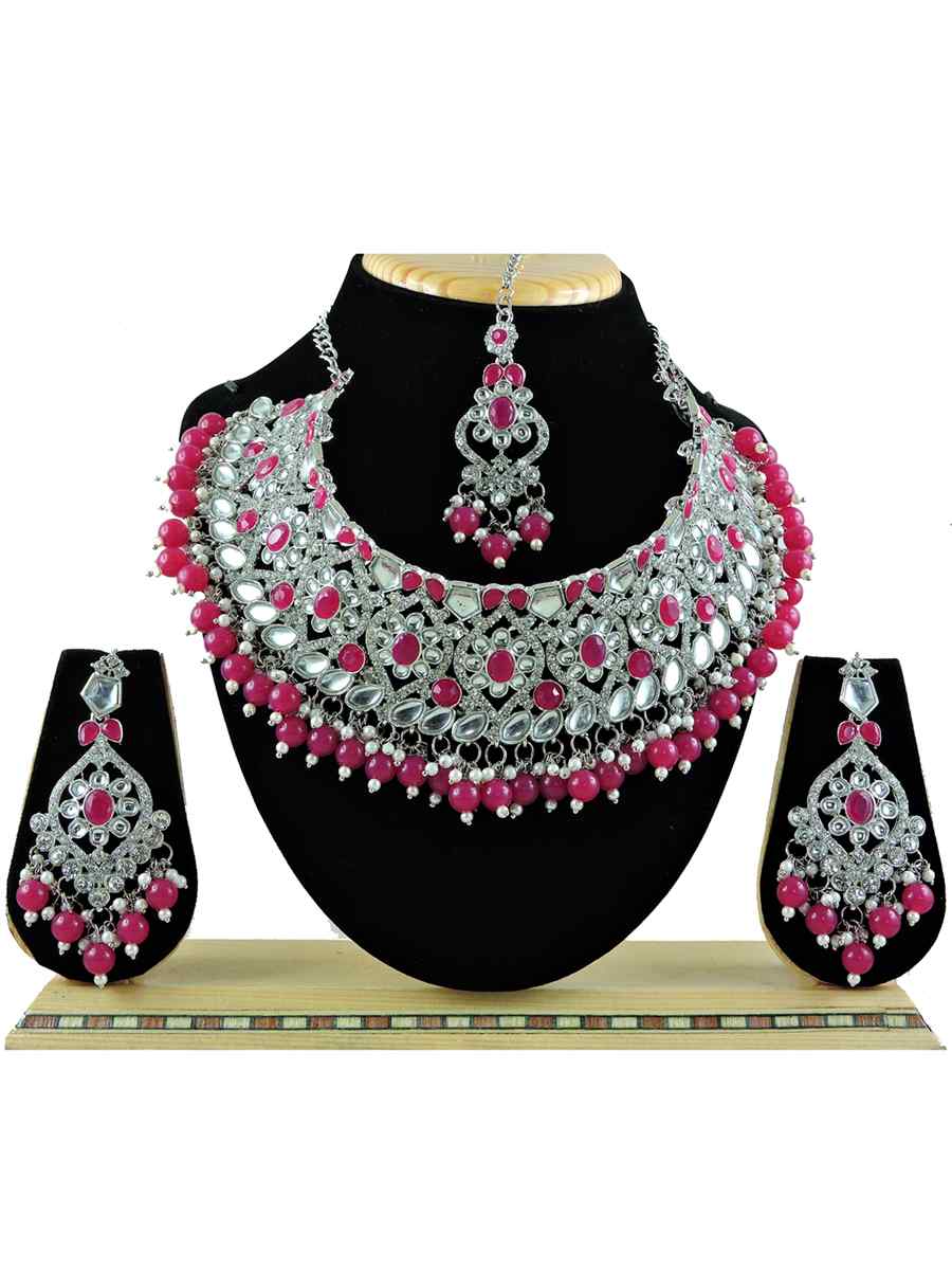 Ruby Alloy Festival Wear Kundan Necklace
