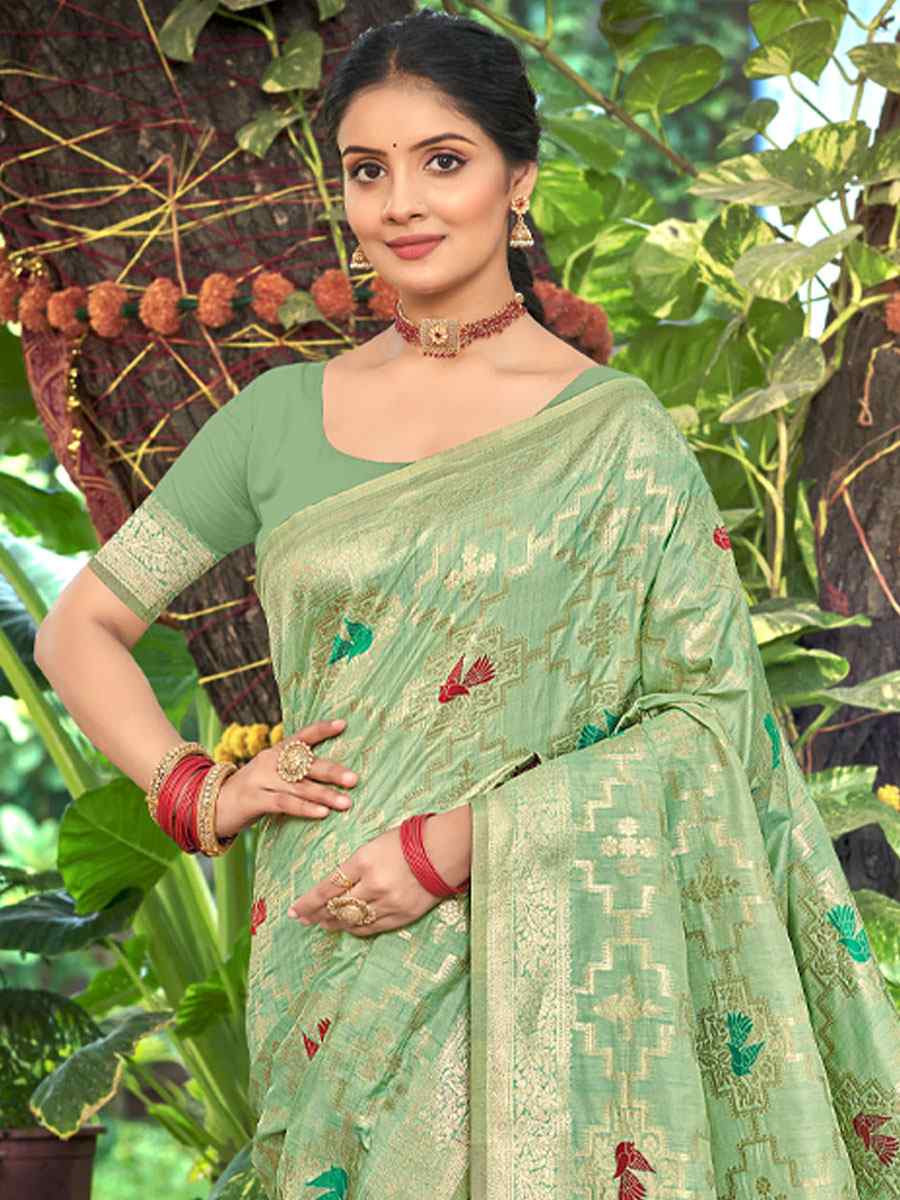 Sea Green Assam Silk Handwoven Traditional Bridal Reception Festival Wedding Fancy Classic Style Sarees
