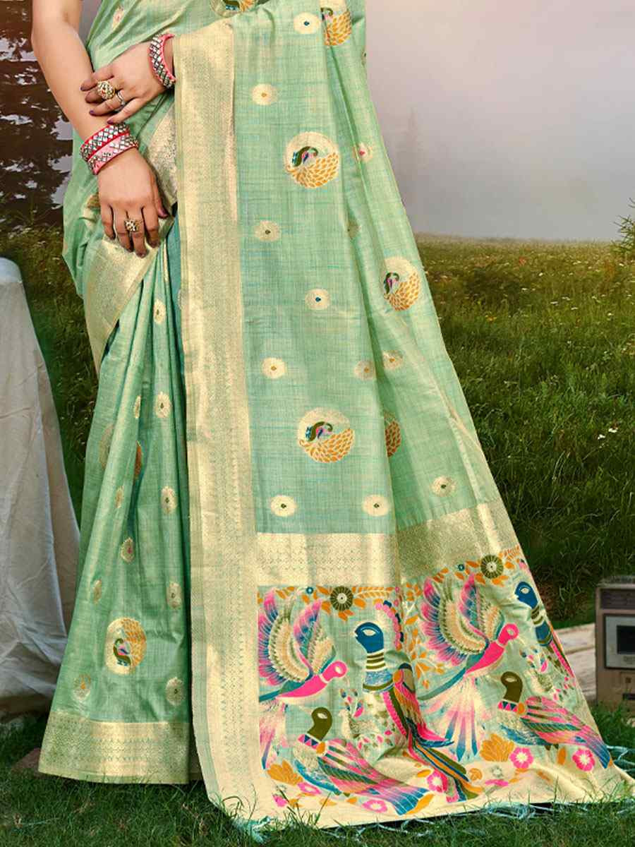 Sea Green Assam Silk Handwoven Traditional Bridal Reception Festival Wedding Fancy Classic Style Sarees