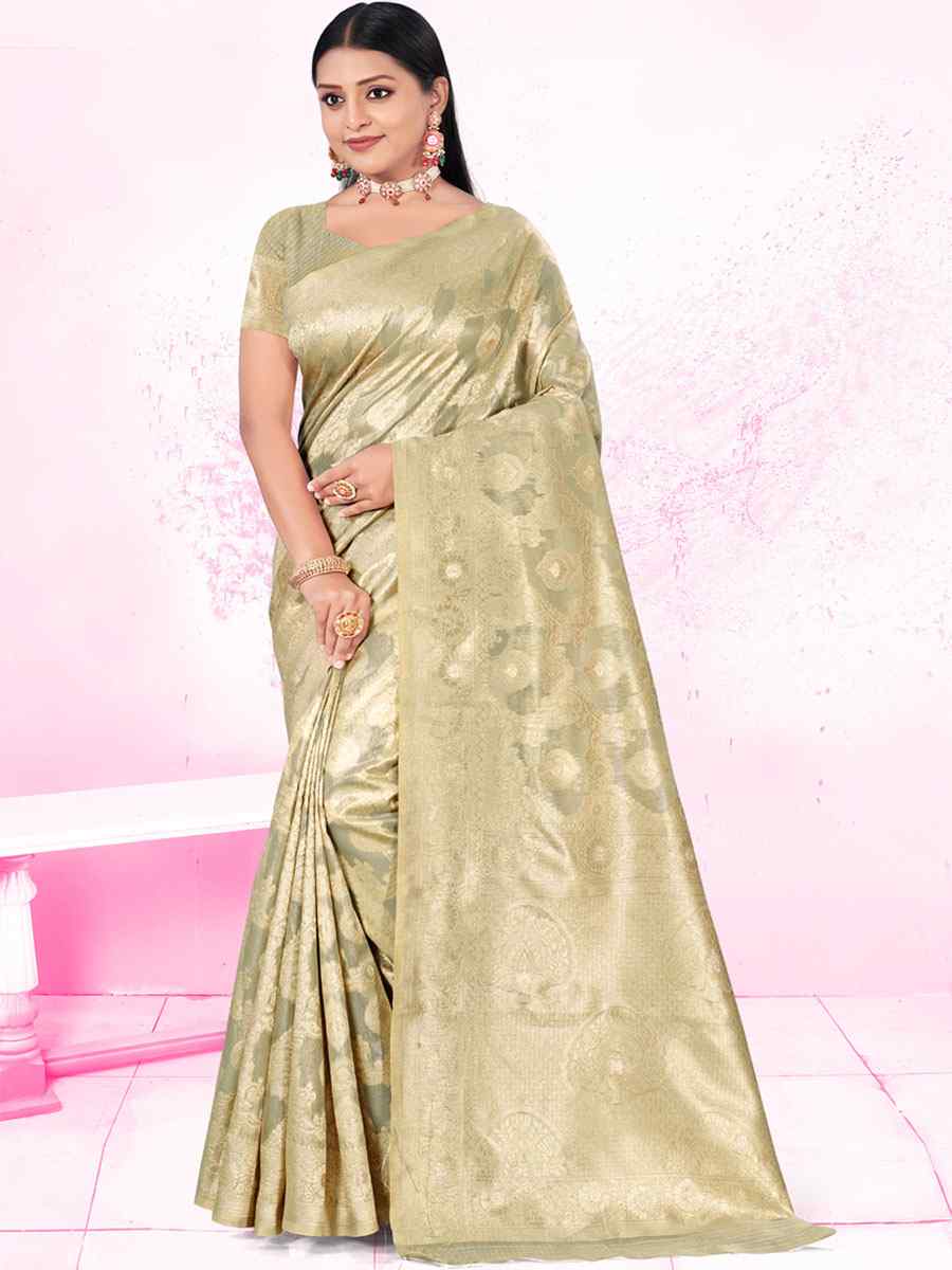 Sea Green Cotton Handwoven Wedding Festival Heavy Border Saree