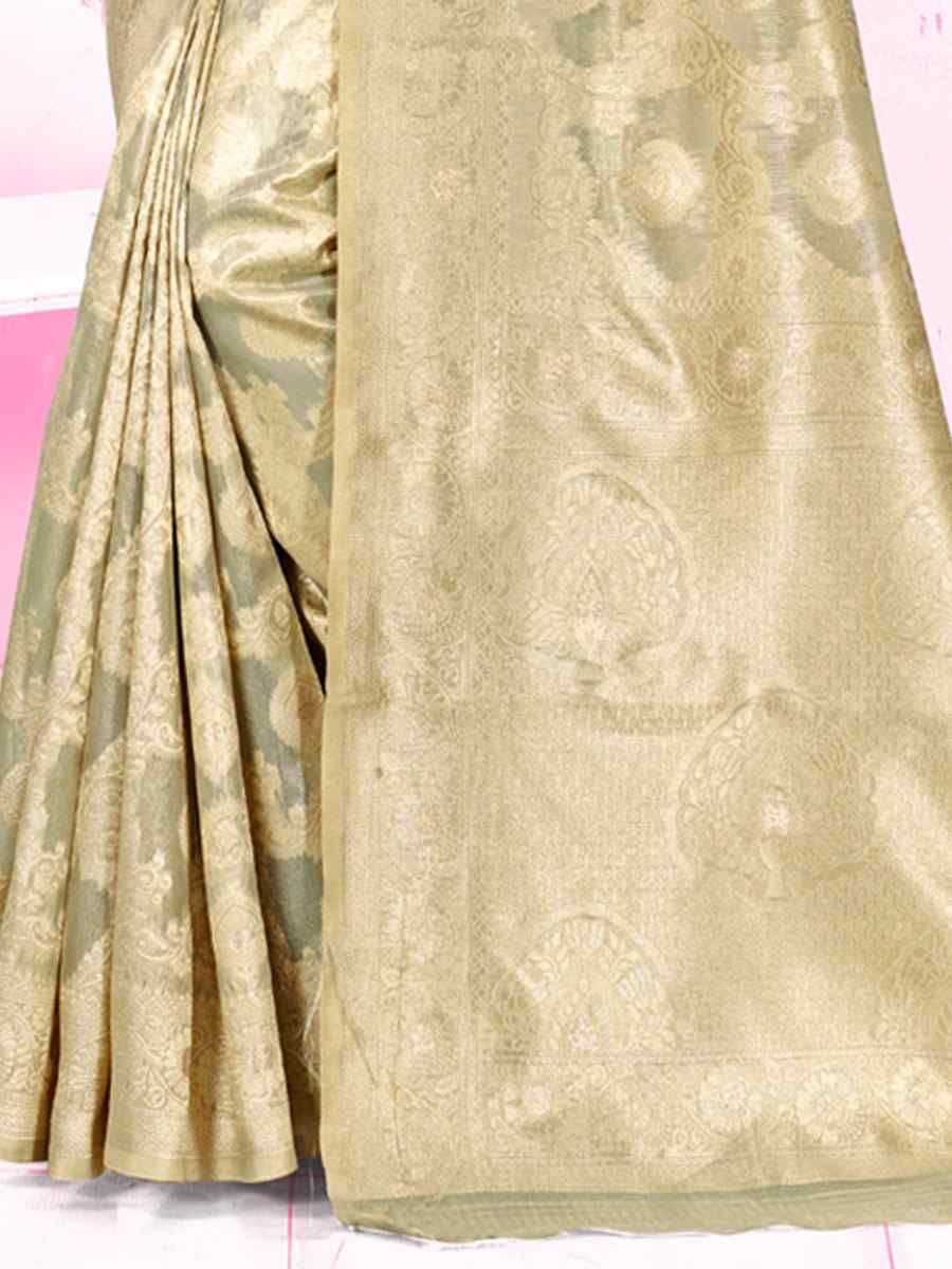 Sea Green Cotton Handwoven Wedding Festival Heavy Border Saree