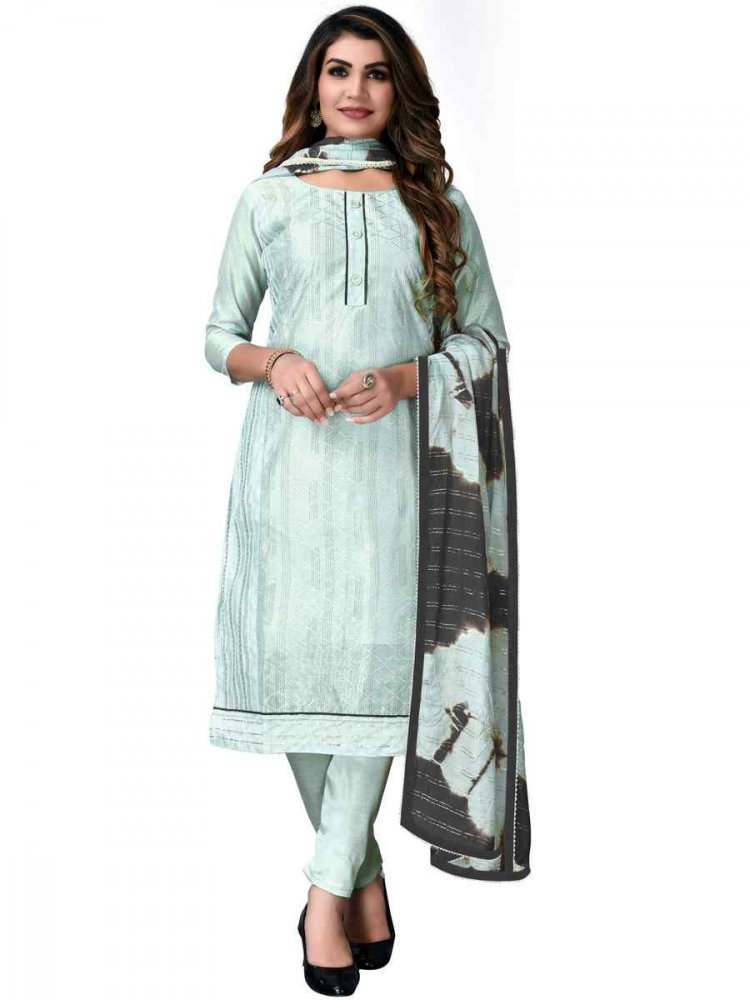 Sea Green Modal Chanderi Embroidered Festival Wedding Pant Salwar Kameez