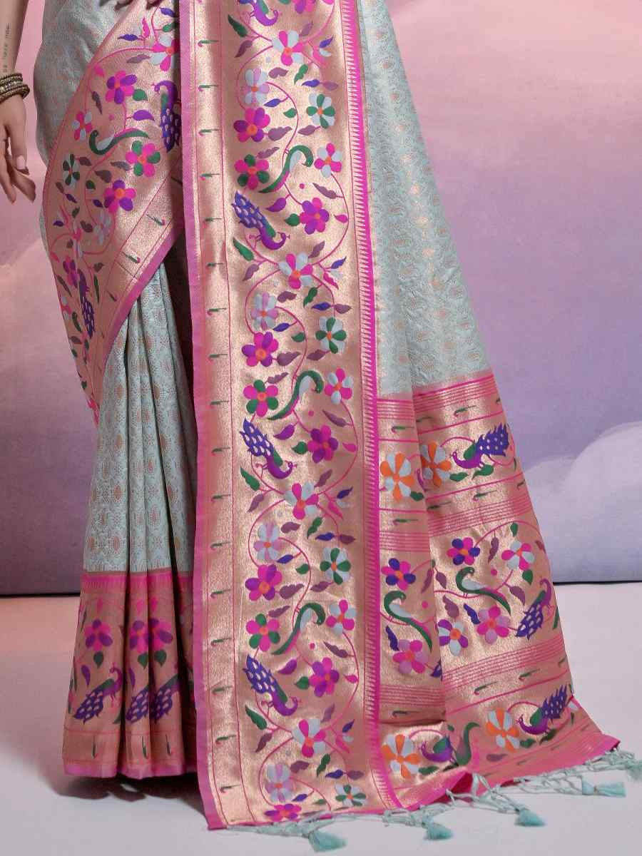 Sea Green Soft Banarasi Silk Kanjivaram Party Bridal Reception Festival Wedding Fancy Heavy Border Saree