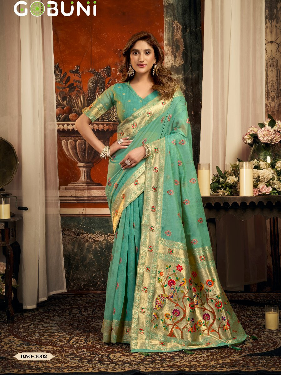 Sea Green Superkota Paithani Zari Wedding Reception Party Festival Fancy Heavy Border Sarees