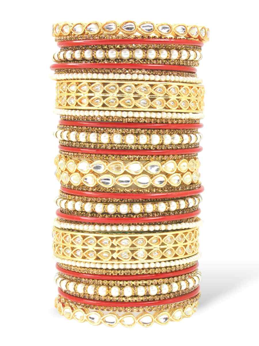 Sky Blue Alloy Festival Wear Kundan Bangles