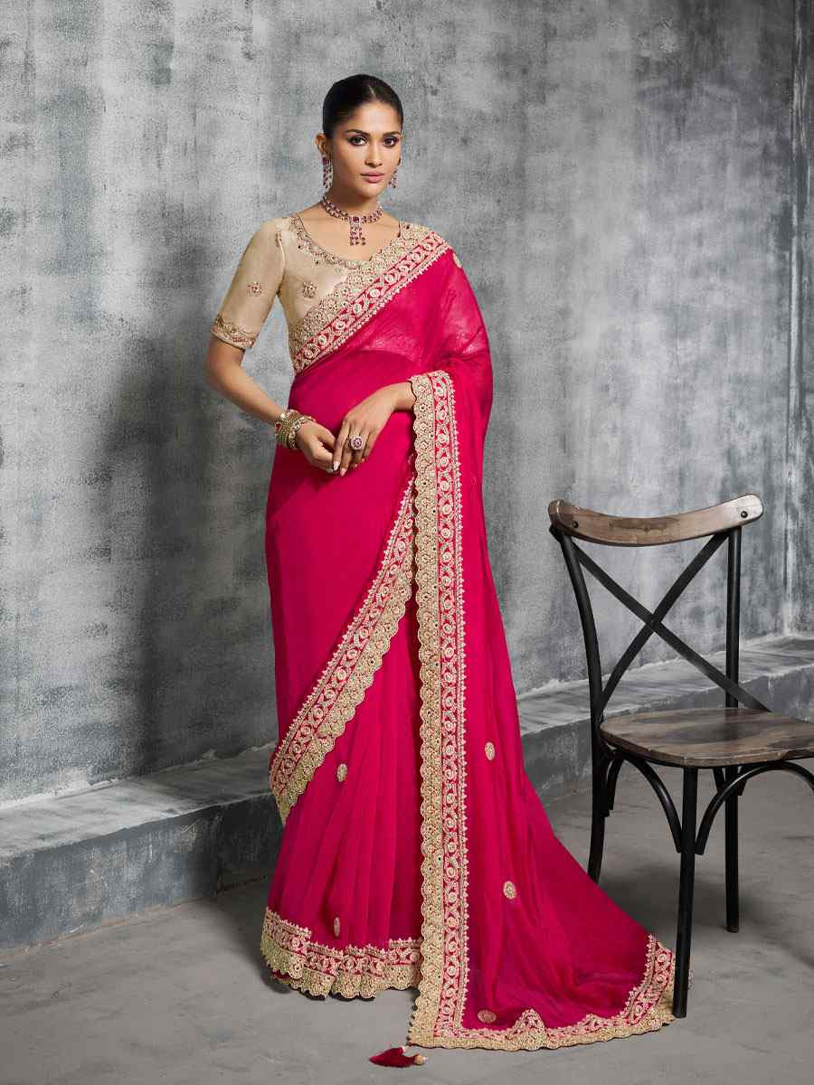 Sky Blue Premium Tissue Silk Embroidery Traditional Casual Reception Festival Wedding Fancy Heavy Border Saree