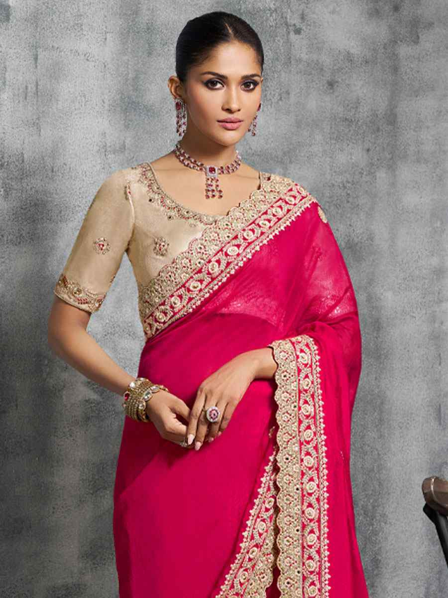 Sky Blue Premium Tissue Silk Embroidery Traditional Casual Reception Festival Wedding Fancy Heavy Border Saree