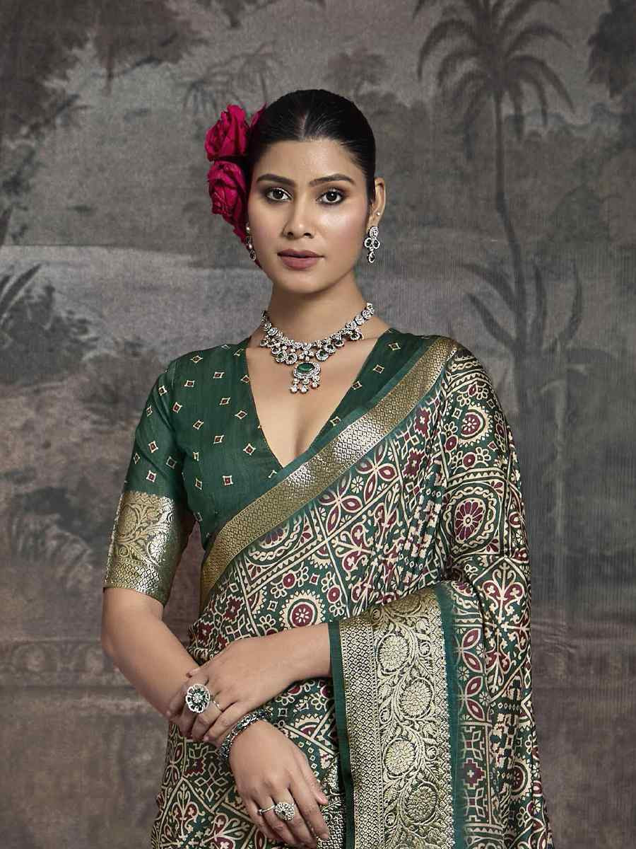 Sky Blue Silk Handwoven Festival Wedding Fancy Heavy Border Saree