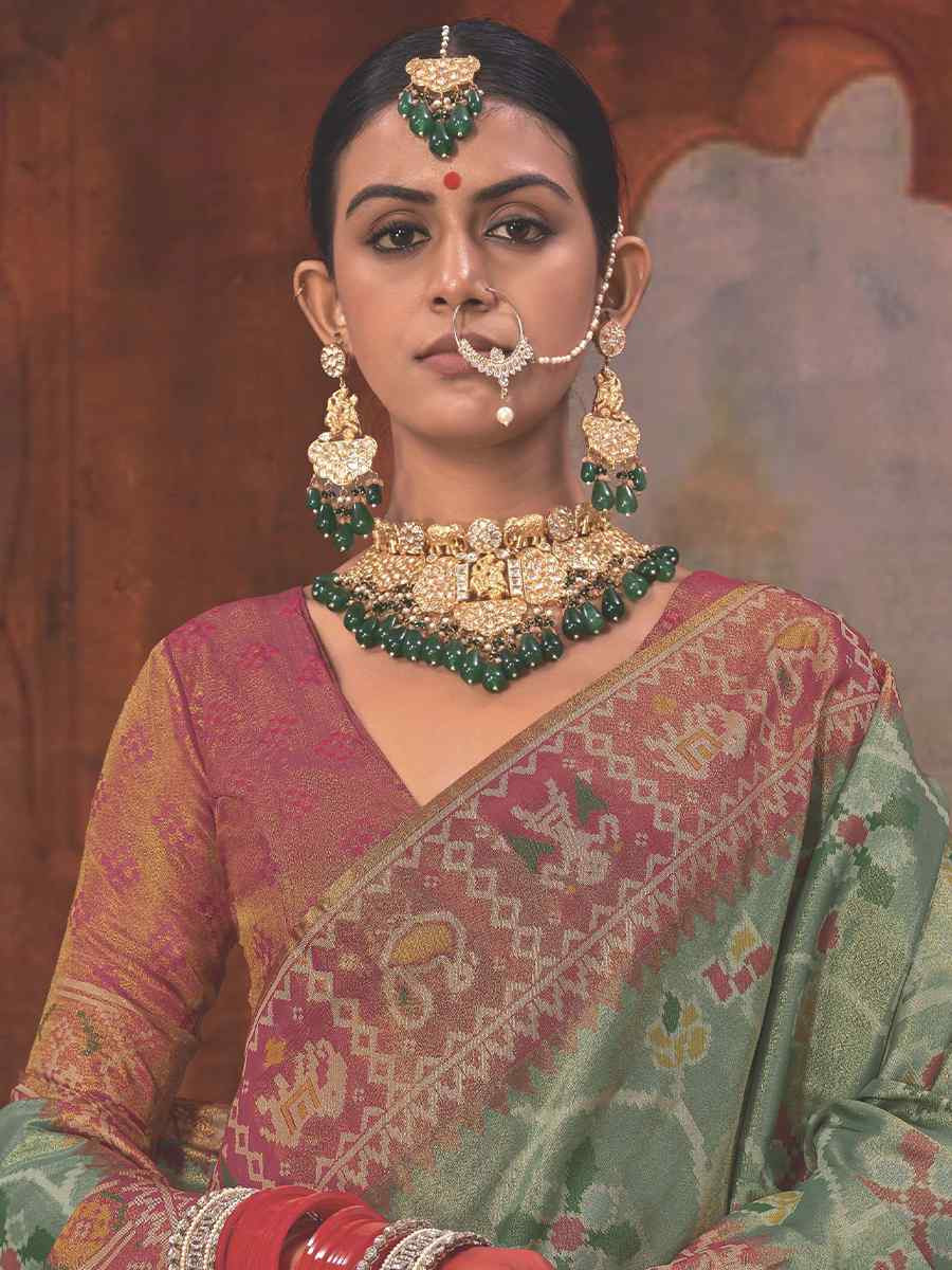 Sky Blue Silk Handwoven Festival Wedding Fancy Heavy Border Saree