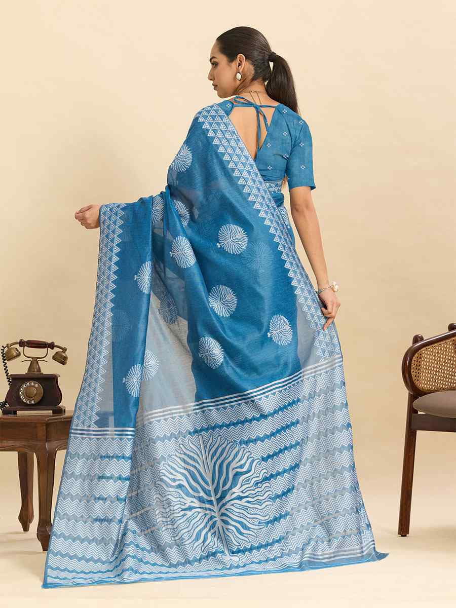 Sky Blue Soft Silk Zari Handwoven Bridal Reception Festival Wedding Fancy Heavy Border Saree