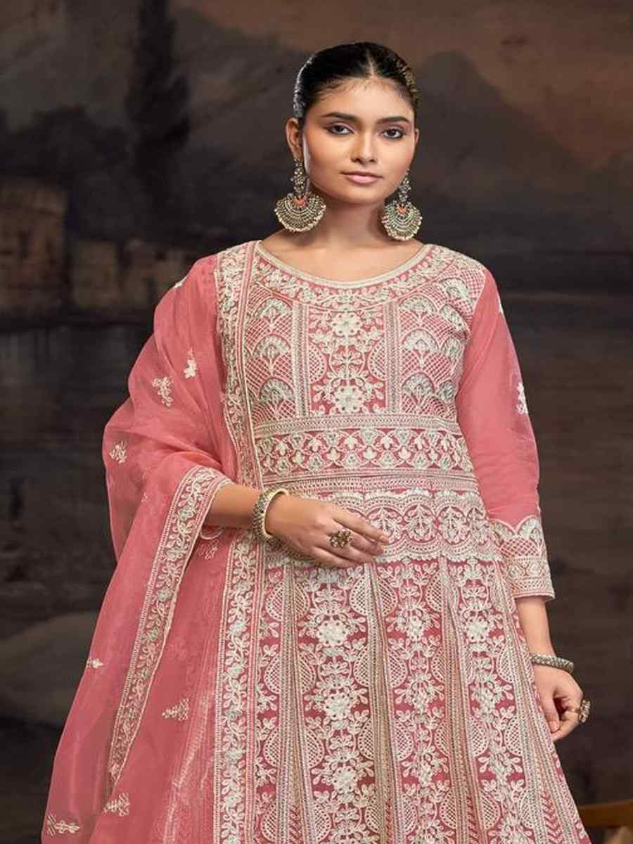 Sky Net Embroidered Festival Wedding Anarkali Salwar Kameez