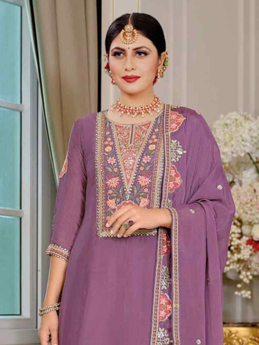 Teal Blue Heavy Chinon Embroidered Festival Wedding Sharara Pant Salwar Kameez