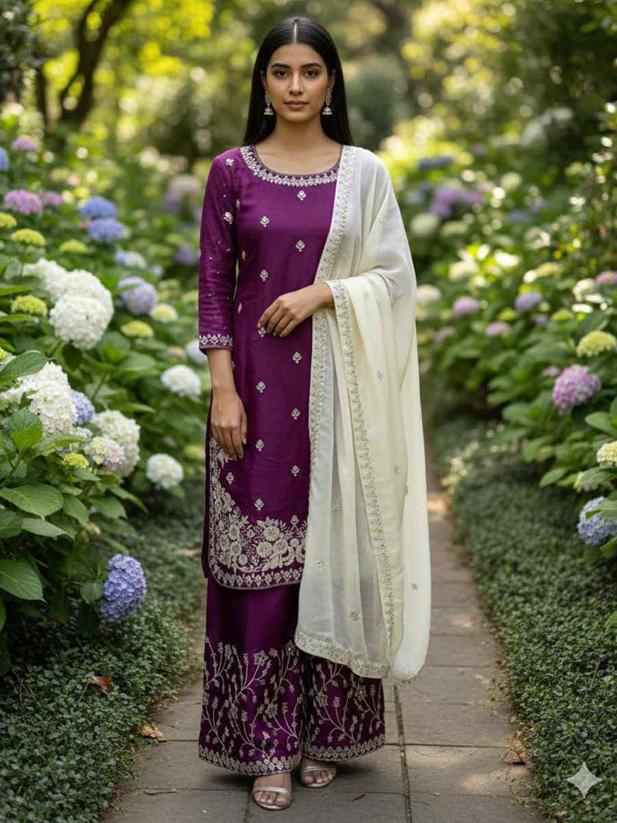 Teal Blue Pure Silk Embroidery Party Wedding Festival Casual Ready Palazzo Pant Salwar Kameez