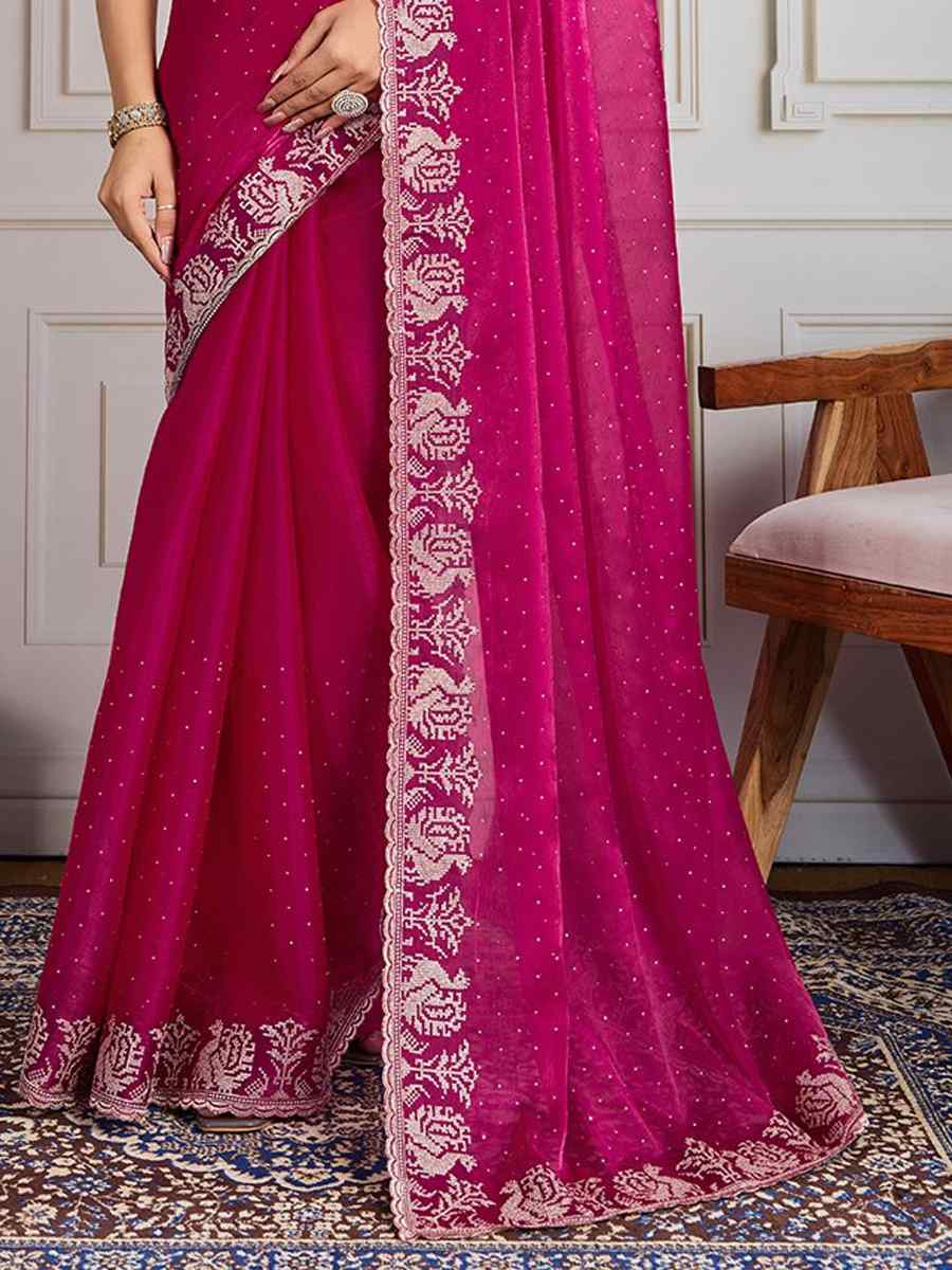 Teal Fendy Chiffon silk Embroidery Traditional Bridal Reception Festival Wedding Fancy Heavy Border Saree