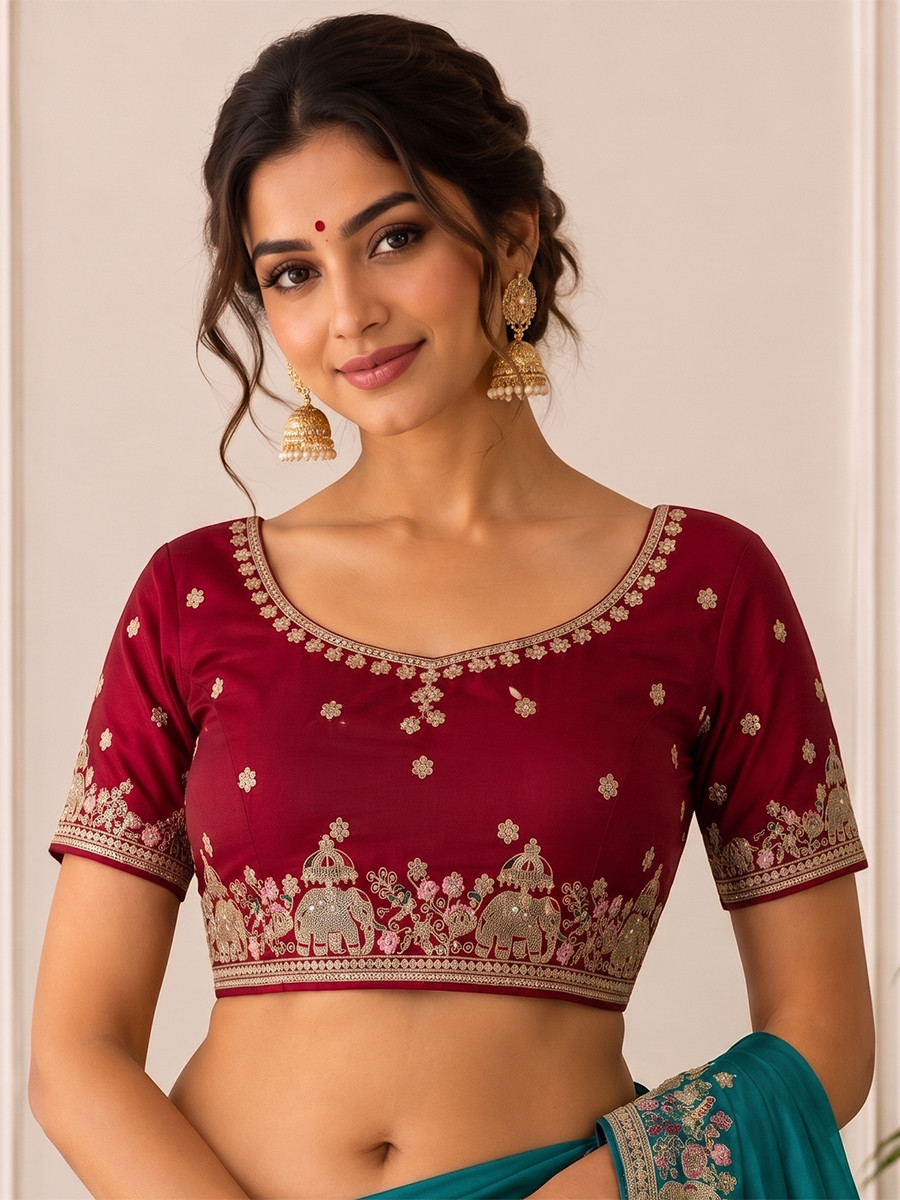 Teal Green Star Georgette Embroidery Wedding Reception Party Festival Casual Heavy Border Sarees