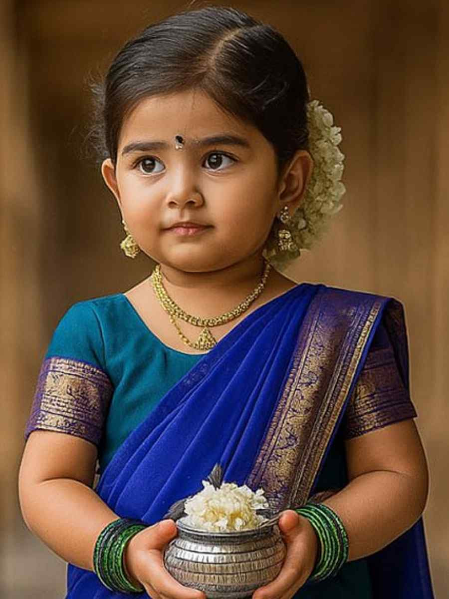 Teal Premium Lichi Silk Brocade Kids Wear Wedding Festival Lehengas Girls Wear